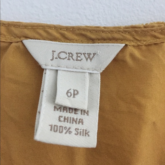 100% Silk J. Crew Yellow Blouse - Picture 5 of 6